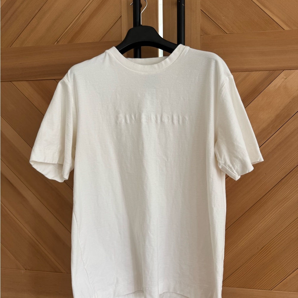 Givenchy White Logo Tag Tee